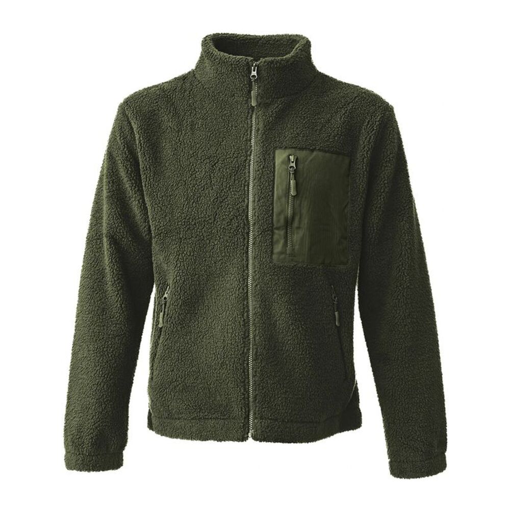 Ravine Unisex Adult Borg Fleece Jacket / Olive Green
